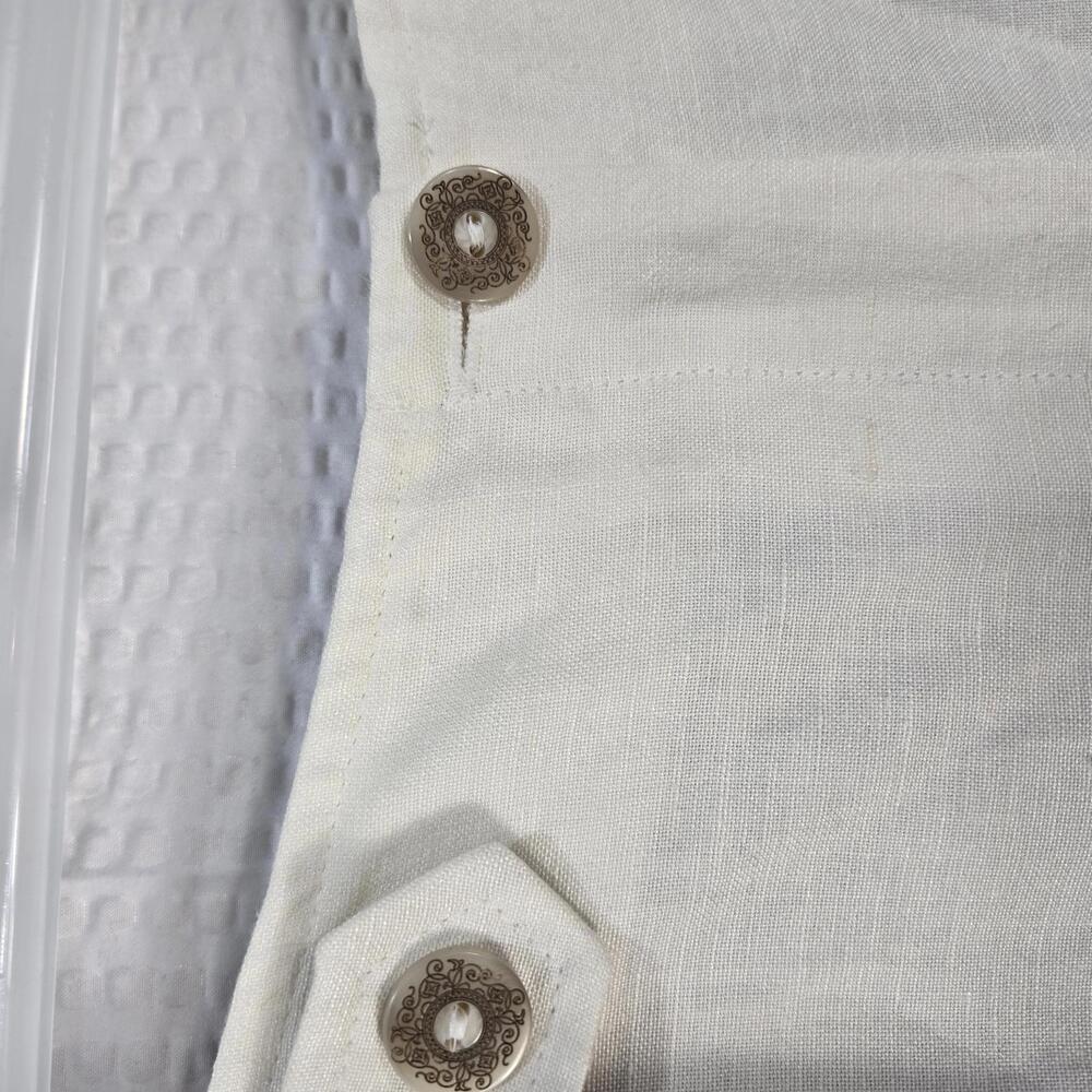 Harve Benard Linen Capri Cream High Waist Trousers Minimalist Coastal Chic SZ 12 - Picture 5 of 9